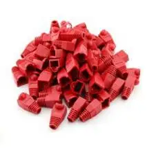 Новые 6 цветов 100x RJ45 Cat6 Cat5E вилки Ethernet сетевой кабель натяжения сапоги RJ45 Вилки гнездо загрузки шапки RJ-45 разъем