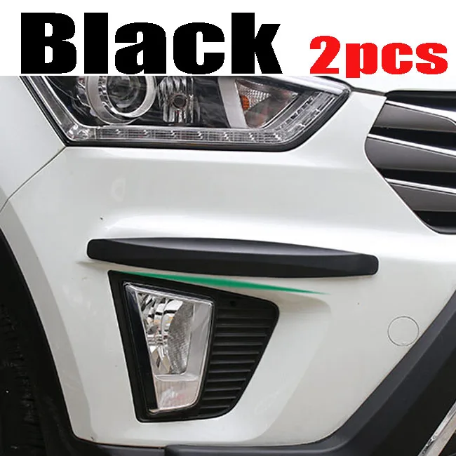 Black Автомобильный Бампер протектор для hyundai Creta Tucson Solaris Elantra Accent i10 i20 i30 i40 i45 полоса отделка защита двери охранники - Название цвета: Black