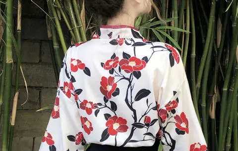 only Kimono top Женское японское кимоно Bushido кардиган Бандажное кимоно для верховой езды пальто Yukata большой рукав ветер Высокая талия Blet платья Косплей - Цвет: only Kimono top