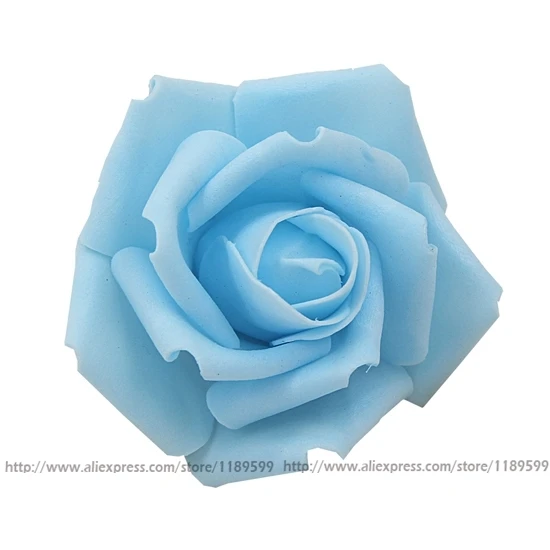 sky blue 20 шт, диаметр 7 см, искусственные поролоновые розы для дома и свадьбы, украшения, цветочные головки, целующиеся шары для свадьбы, разные цвета - Цвет: sky blue