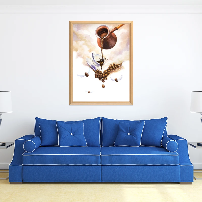 OUYIJIA 5D DIY Алмазная живопись "Кофе и полет" Полный квадратный вышивка стразами Мозаика украшение картины.