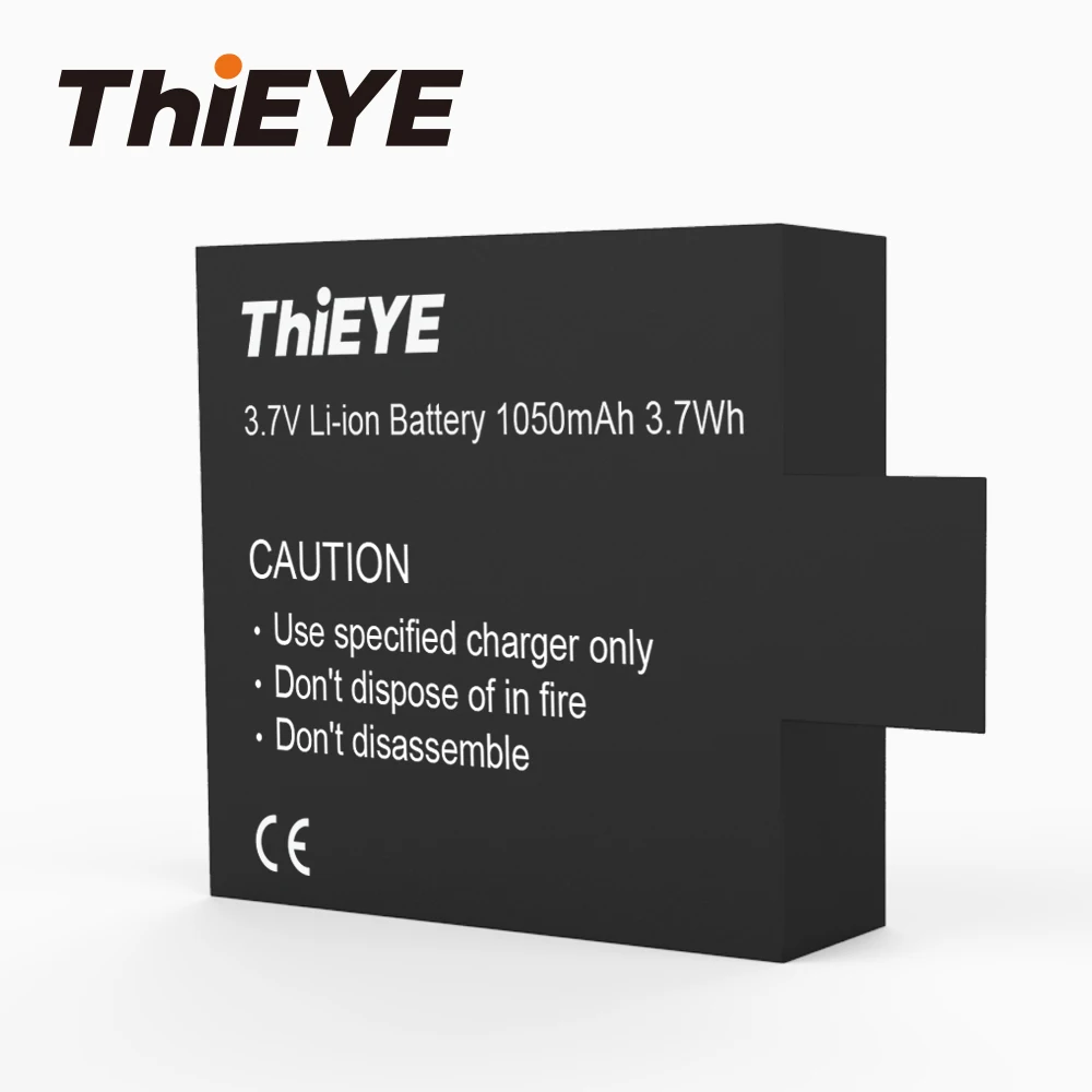 Аккумулятор ThiEYE One 1050 мАч для спортивных аксессуаров экшн камер i20 / i30 + i60|3.7 v li-ion