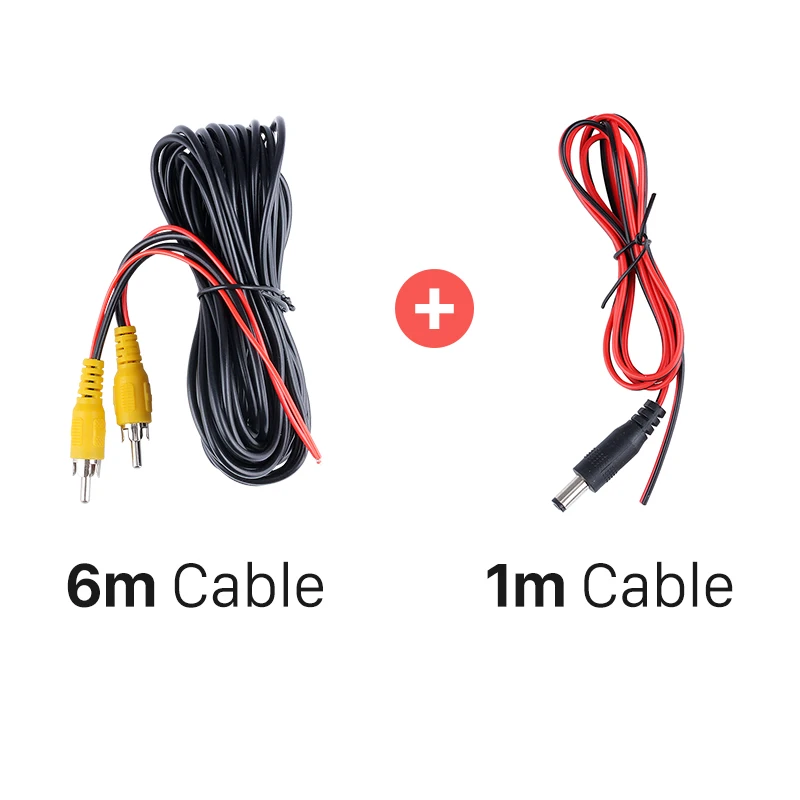 6 meter cable Harfey 648*488 8 светодиодный дисплей, пластиковые пиксели, провод, HD, Универсальная автомобильная камера заднего вида, Обратный парковочный резервный монитор, комплект CCD CMOS - Название цвета: 6 meter cable