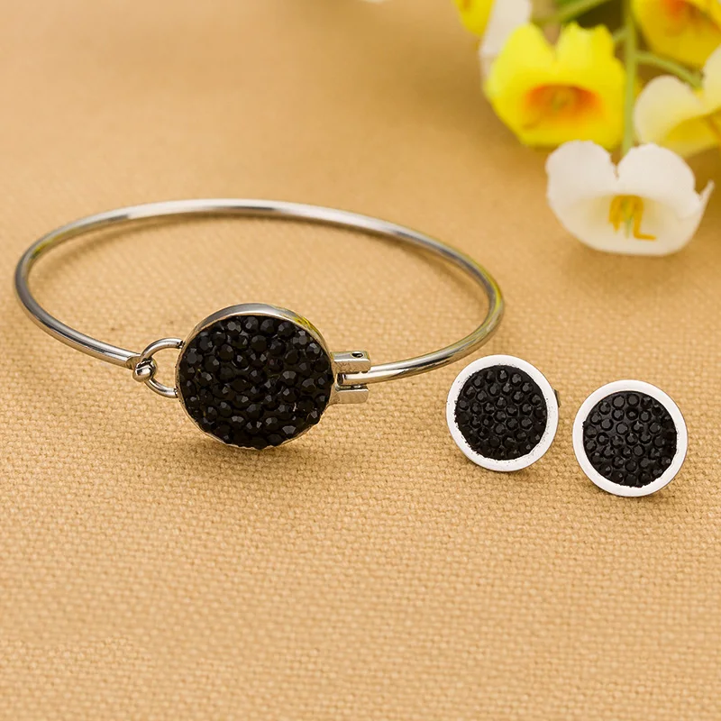 Рождественские подарки шикарные красивые браслеты и серьги из нержавеющей стали