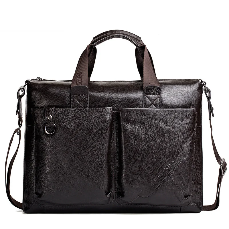 Мужской деловой портфель из 100% натуральной бычьей кожи новая роскошная мужская