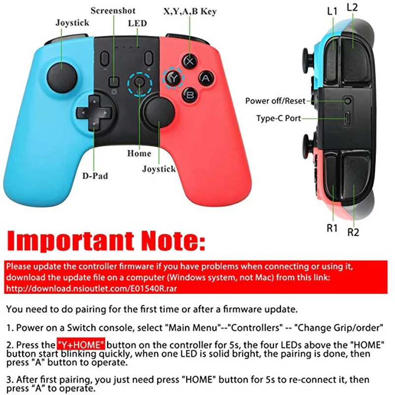 Беспроводной Профессиональный контроллер для консоли Nintendo Switch дистанционный