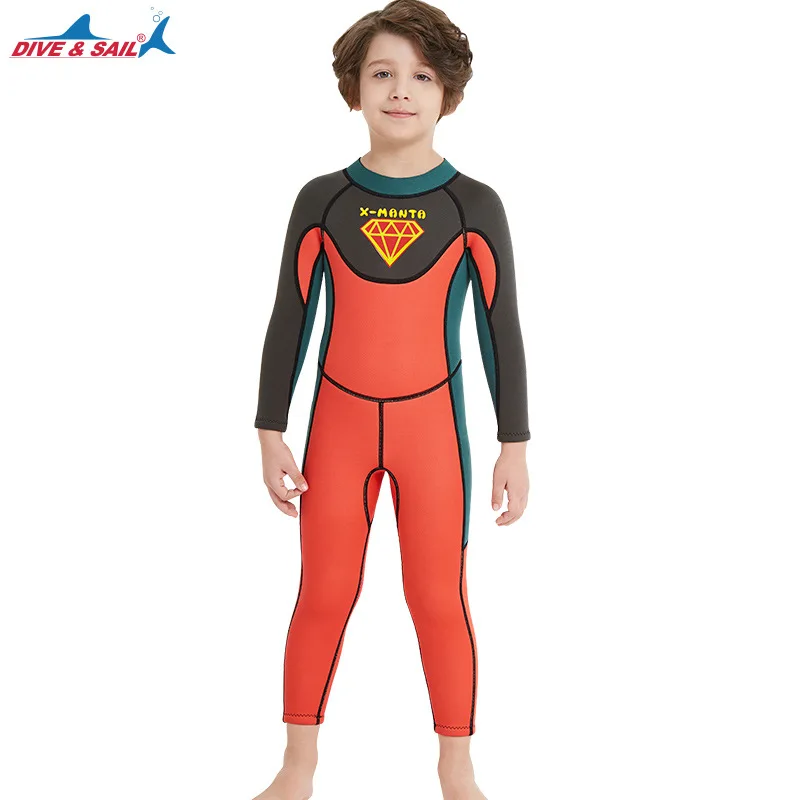 2018 Детские гидрокостюмы костюм для дайвинга полное покрытие толстый теплый