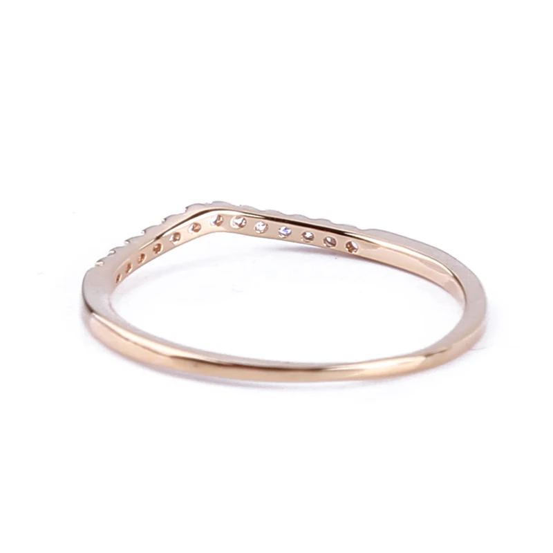 Роскошное V-образное кольцо с кристаллами элегантное очаровательное Женское