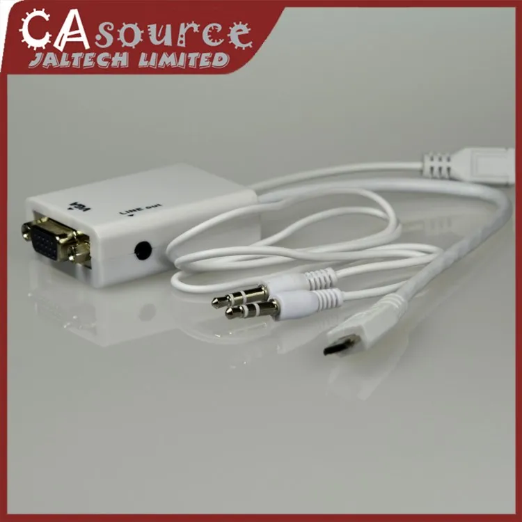 Micro USB 11p to VGA Audio MHL Adapter Cable and Projectors for Samsung Galaxy SIII i9300 S3 Free Shipping | Мобильные телефоны и