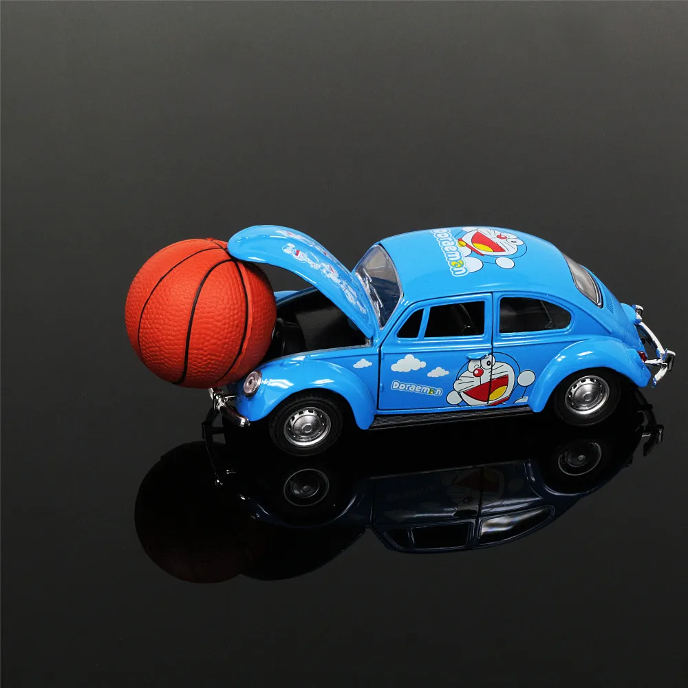 Сплав Ретро Винтаж Doraemon автомобиль Wecker Volkswagen Beetle Свет Звук Diecasts автомобилей