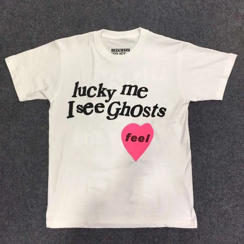 

2019SS New TOP Hiphop Fashion Best Quality Foam Printing Kanye West KIDS SEE GHOSTS T-shirt Men Women Cotton Fashion T shirt