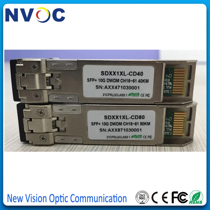 10G DWDM SFP + ER Dual LC 40km сетка ITU 17 ~ 61ch волоконно оптический трансивер с DDM 40KM
