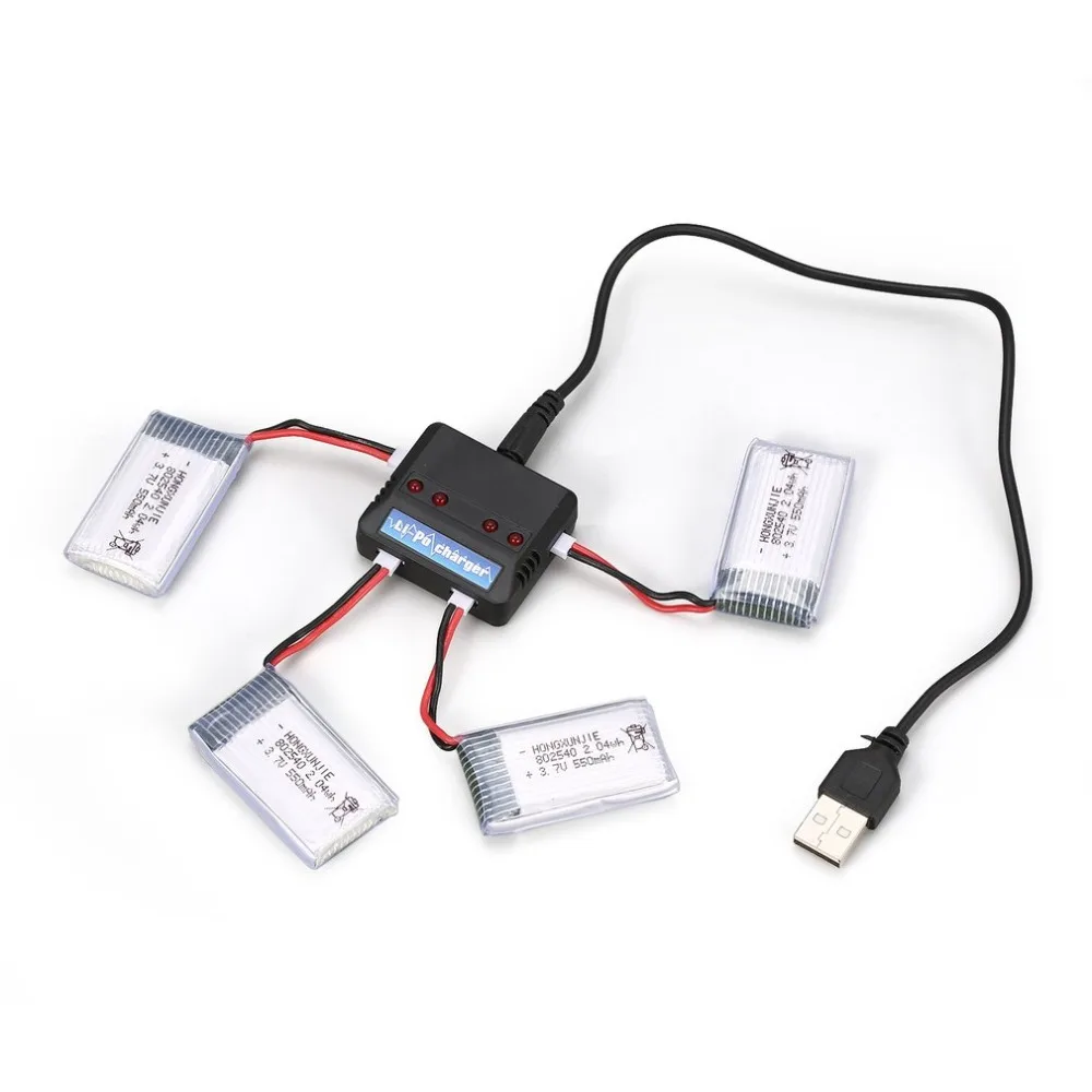 5 шт. перезаряжаемый 4.44wh 3,7 V 1200mAh Lipo аккумулятор+ зарядное устройство для Syma X5SW X5SC M18 H5P Радиоуправляемый Дрон Квадрокоптер