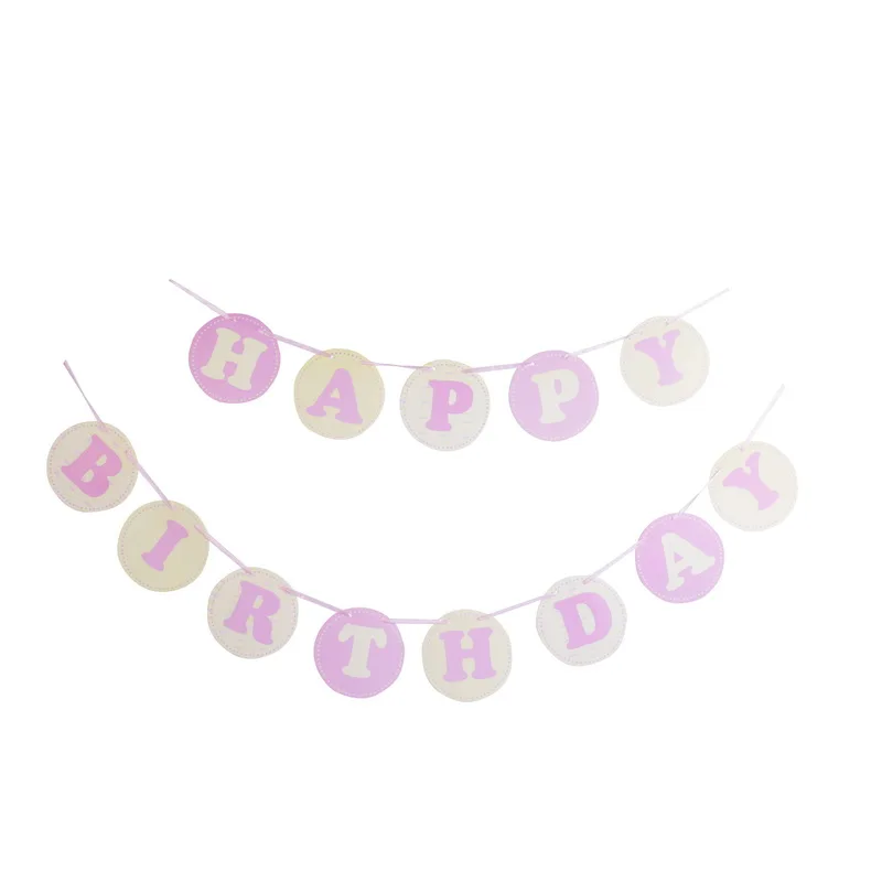 Hoomall Photo Props Boy Girl Baby Shower Happy Birthday Party Decorations Supplies Banner Garland Hanging Letter String Flags | Дом и сад