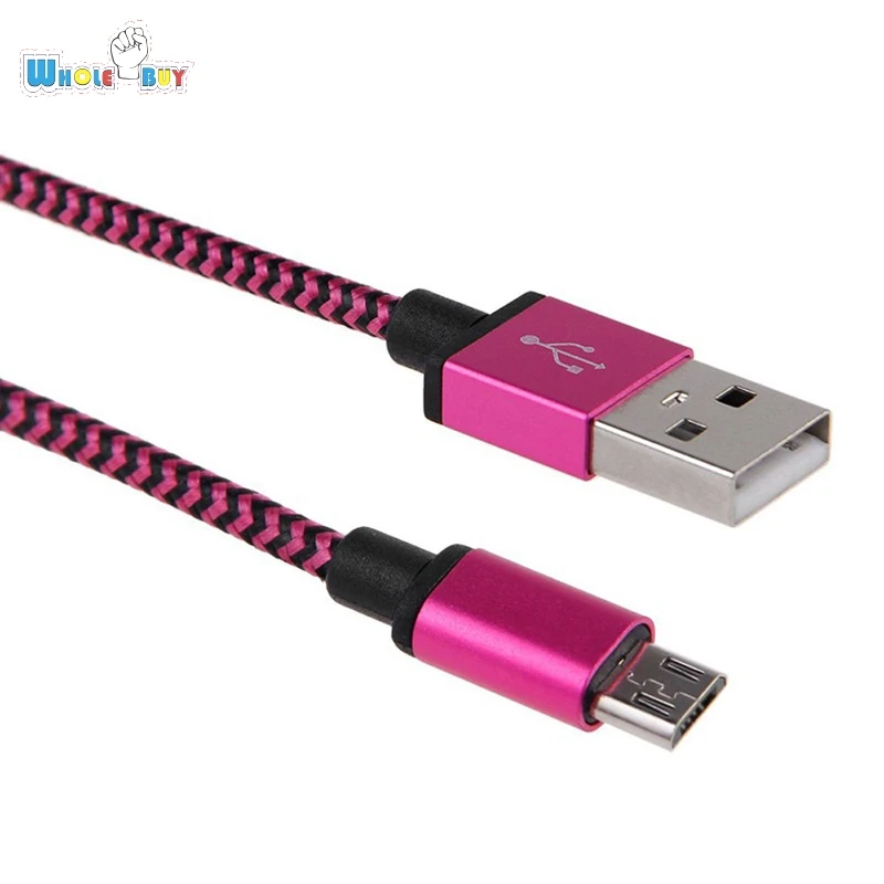 100 шт./лот 1 м 3 фута 2 алюминиевая ткань micro 5pin 8pin usb c typeC type-C кабель для