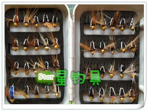 Божья Коровка 40 шт./кор. Карп Мух Форель Fly рыболовные Крючки Одинарный Крючок