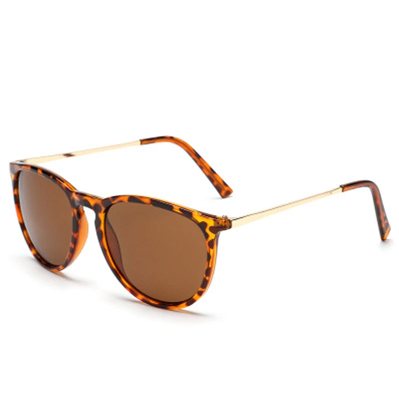 Женские круглые солнцезащитные очки Oculos De Sol Femininos брендовые металлические