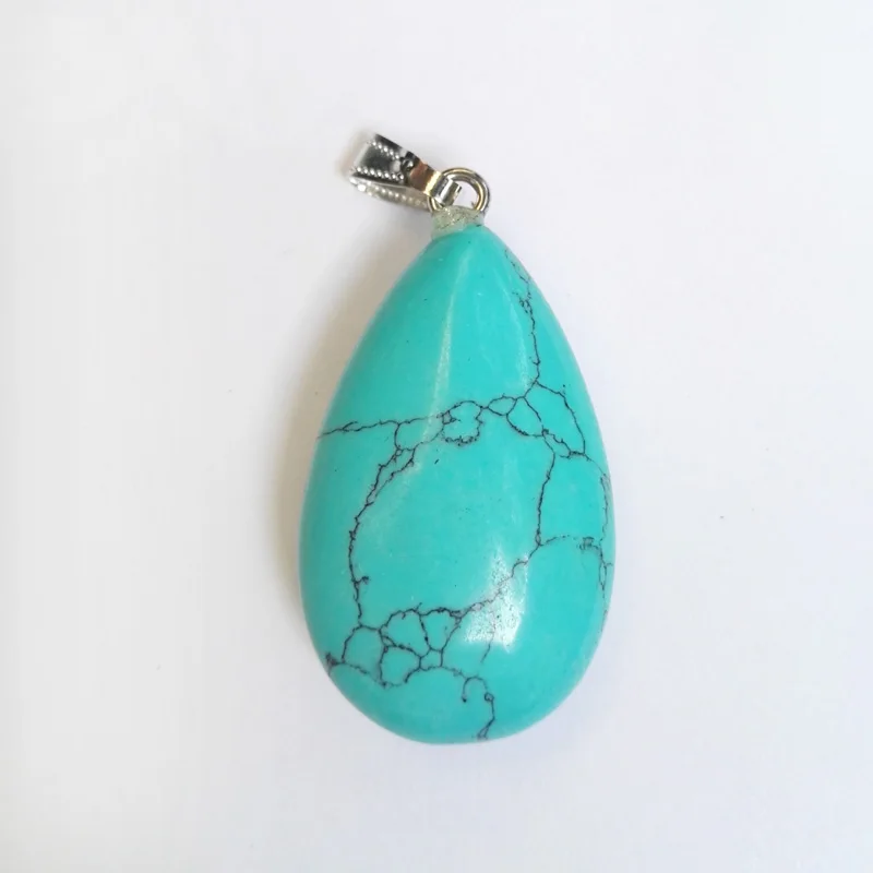 Оптовая продажа 10 шт. подвески из натурального камня большая капля воды Подвески