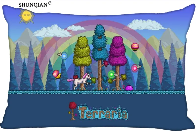 2016 Новый Классический игровой чехол для подушки terraria 16x24 дюйма удобный Лучший