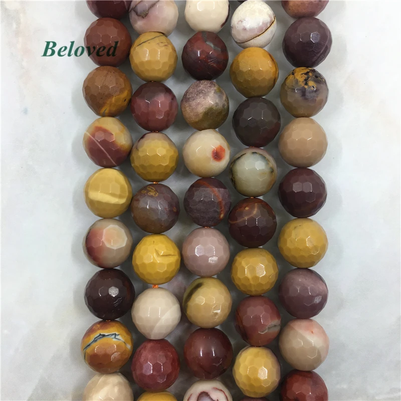 

15.5" Round Faceted Egg Yolk Loose Beads, Genuine Yellow Gems Stone Jewelry Making Ball Beads, BG18111