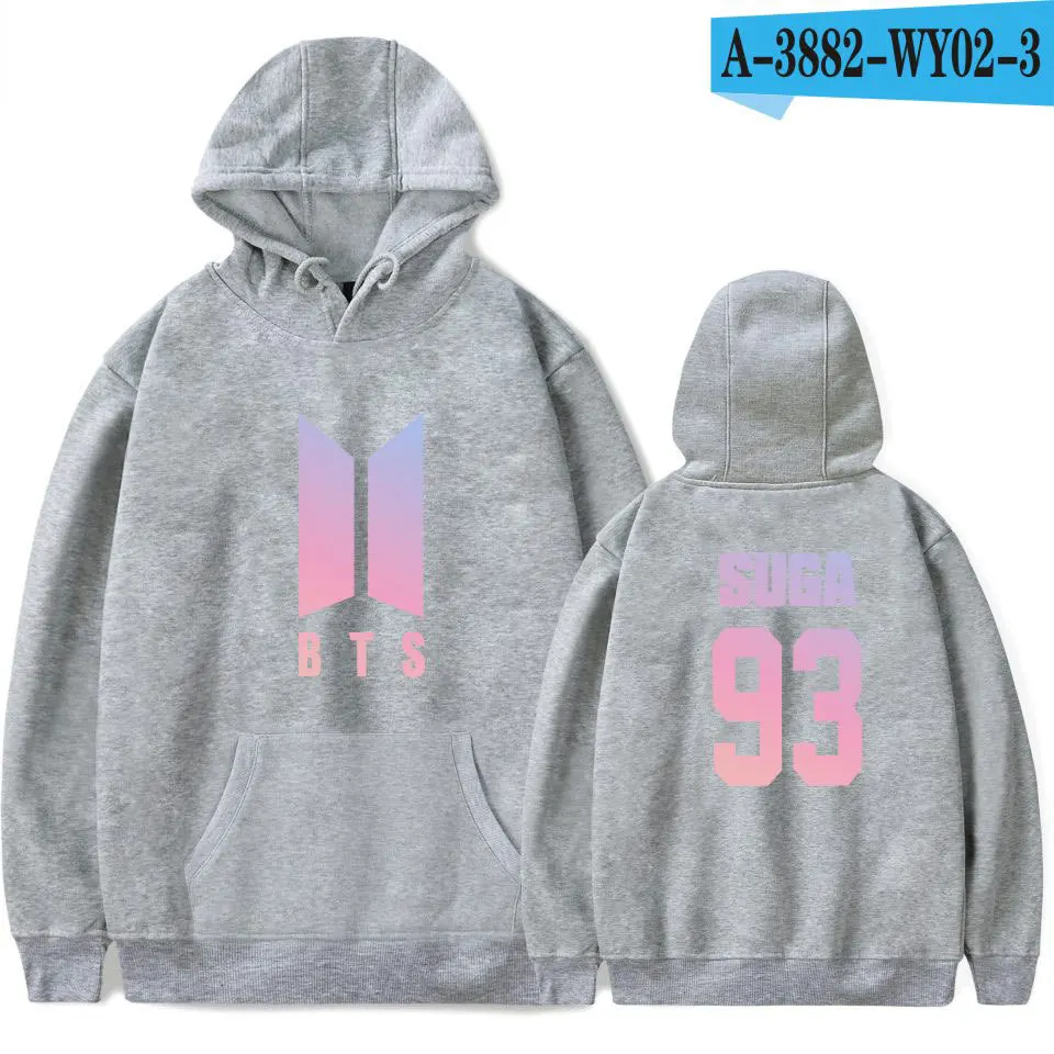 2019 Горячие BTS Толстовка Harajuku для женщин Love Yourself Bts свитшот с принтом Bangtan обувь