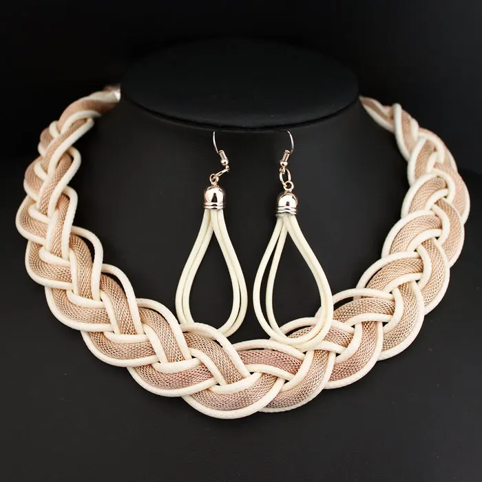 Женский Цветной Ювелирный Комплект элегантный комплект украшений ручной работы