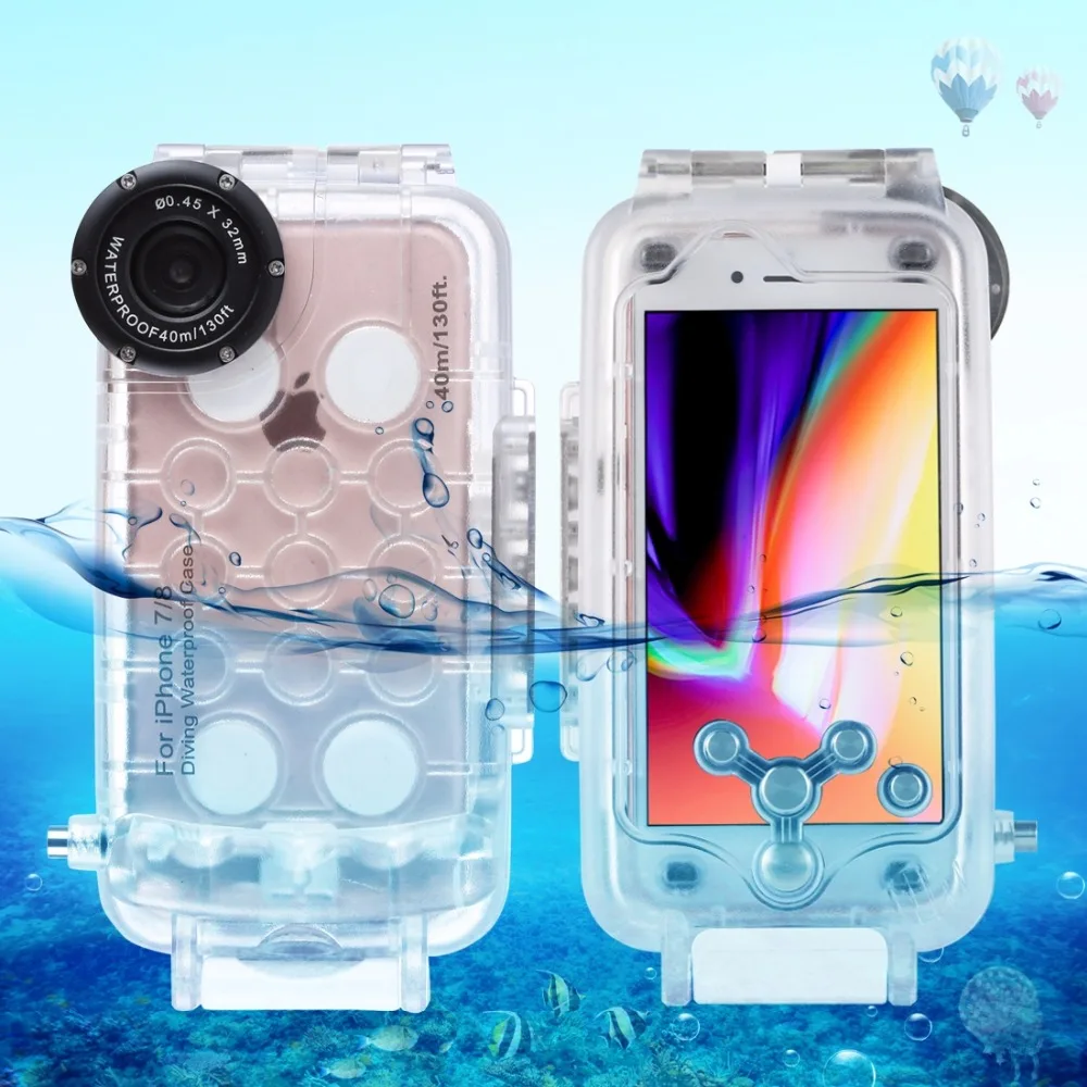 Водонепроницаемый корпус для дайвинга iPhone 7 и 8 чехол из поликарбоната АБС