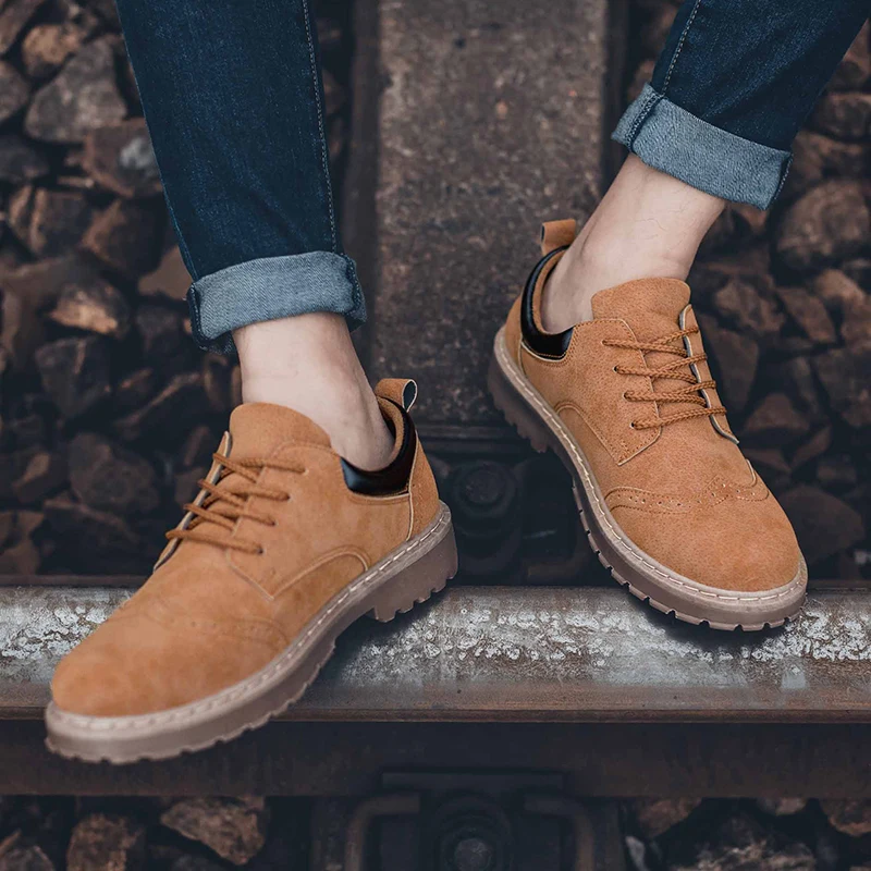 Мужские зимние ботинки мужская обувь кожа для работника пинетки Доктор Мартинс