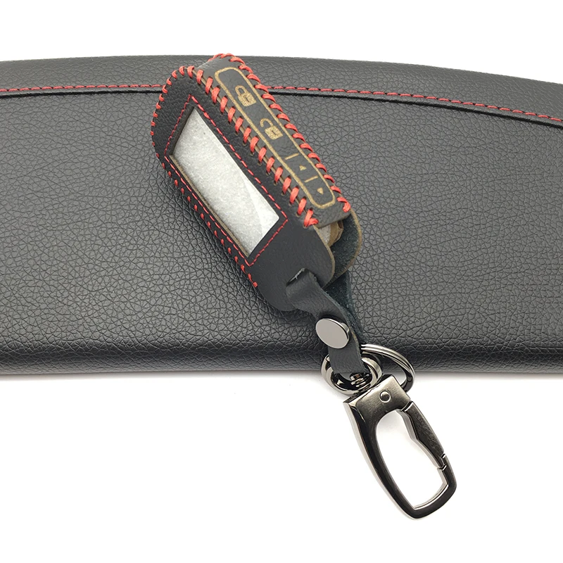 Leather Case Key Cover For Starline E90 E63 E91 E61 E95 E66 E60 LCD Two Way Car Alarm Remote Keychain Transmitter | Автомобили и