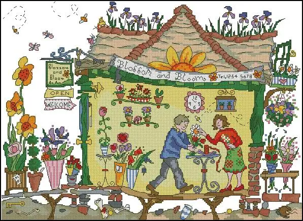 Высокое качество милый Набор для вышивки крестиком нитка bothy резка через теплицу