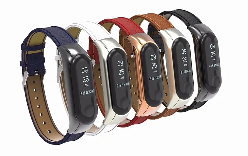 BOORUI новейший ремешок из натуральной кожи для Xiaomi mi Band 3, Смарт-часы, браслет mi band 3, ремешок mi 3, аксессуары для ремешка с 5 цветами