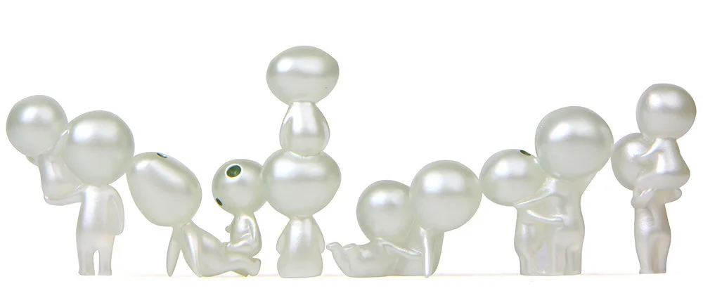 

6pcs/1lot Princess Mononoke Luminous Elf Tree Dolls 2.7-5.5cm Action Figures Toys Brinquedo Toy Collectible Model Toys #1388