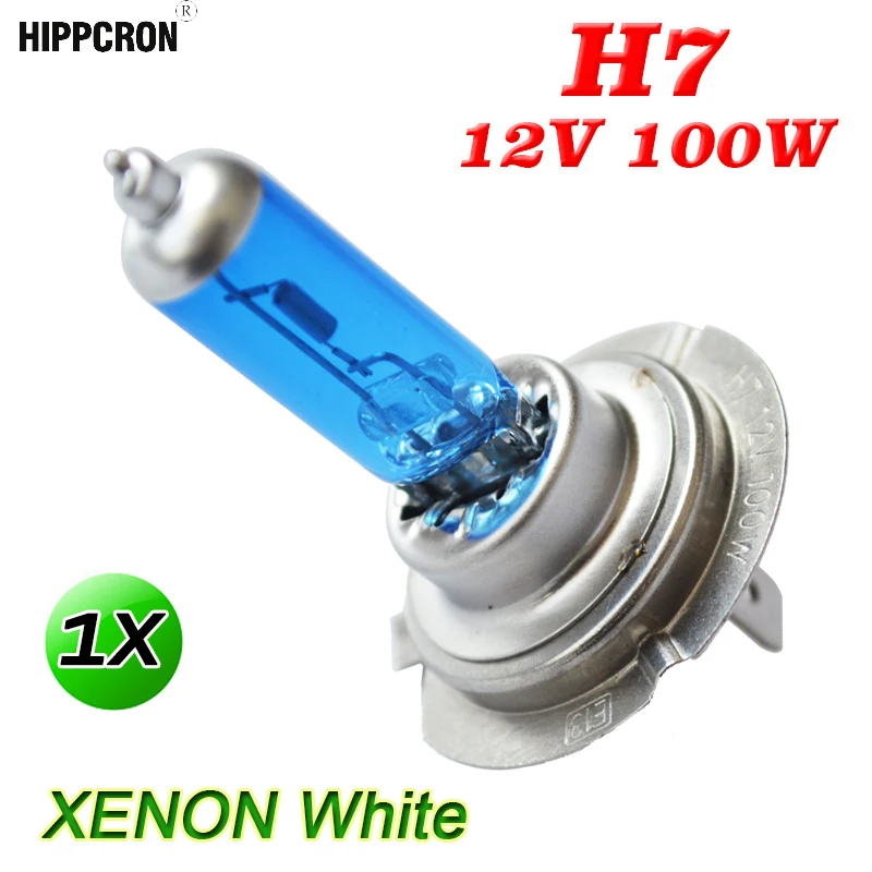 Hippcron H7 галогенная лампа 12V 100W Ксенон яркий темно-синий кварцевые Стекло автомобильных фар супер белый авто лампы
