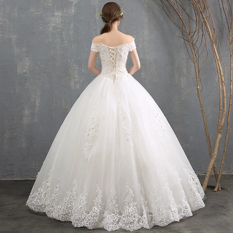 Mrs Win Vestido De Noiva/2021 Новое винтажное свадебное платье принцессы с вырезом лодочкой и