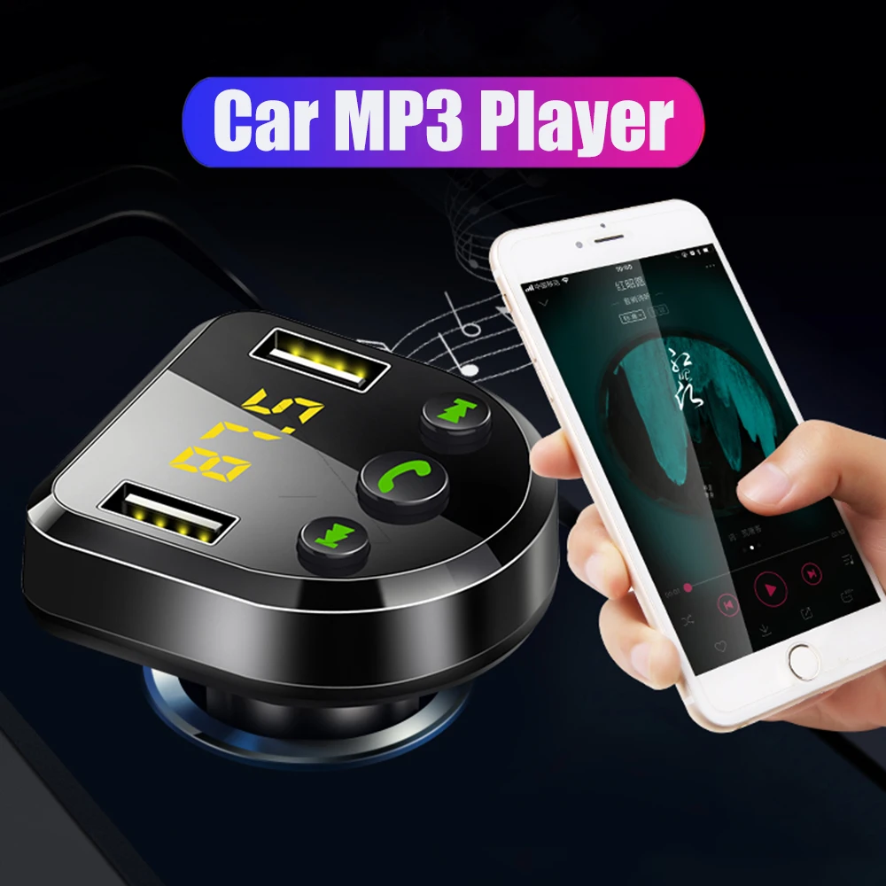 Беспроводной автомобильный FM передатчик JINSERTA Bluetooth 5 0 Mp3 плеер датчик напряжения
