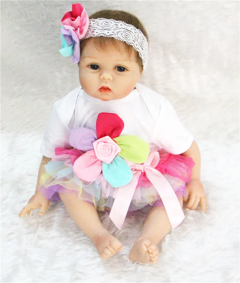 Куклы Reborn babies 22 &quotРеалистичная силиконовая кукла reborn для девочек с цветным