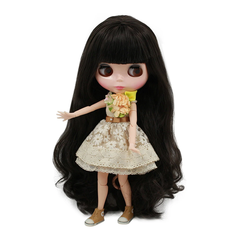 Blyth кукла фабрика BJD куклы 300BL950 черные вьющиеся волосы для девушки подарок DIY|blythe