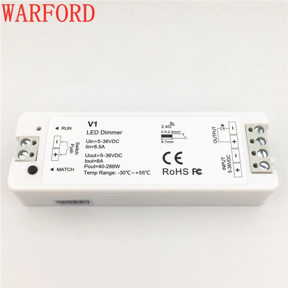 V1 + RT1 DC5V 36V Беспроводной 2 4G RF сенсорный светодиодный регулятор света контроллер