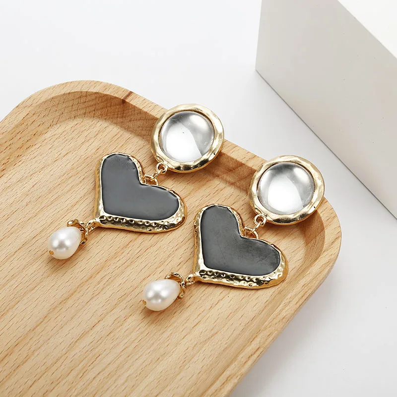 Женские сережки подвески из тяжелого металла в индийском стиле золотого и