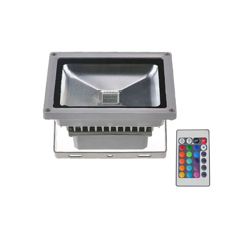 

10X High quality 20W High power RGB LED Flood Lights with Remote controller express free shipping