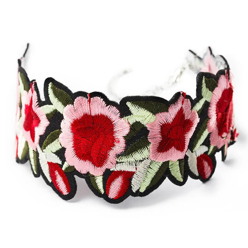 Женское Ожерелье чокер серебряного цвета с цветочным принтом|chokers necklaces for women|choker