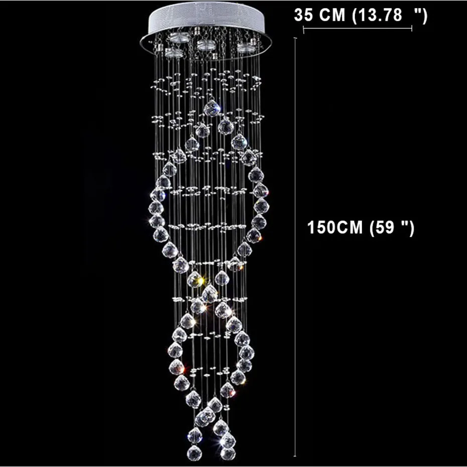 値段 現代 Led クリスタルライト通路小さな玄関スパイラル階段シャンデリアランプ廊下廊下灯バルコニーの通路の照明
