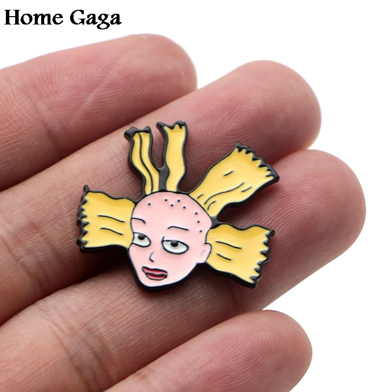 

Homegaga Cartoon funny girl Zinc tie cartoon Funny Pins backpack clothes brooches men women hat decoration badges medals D1840
