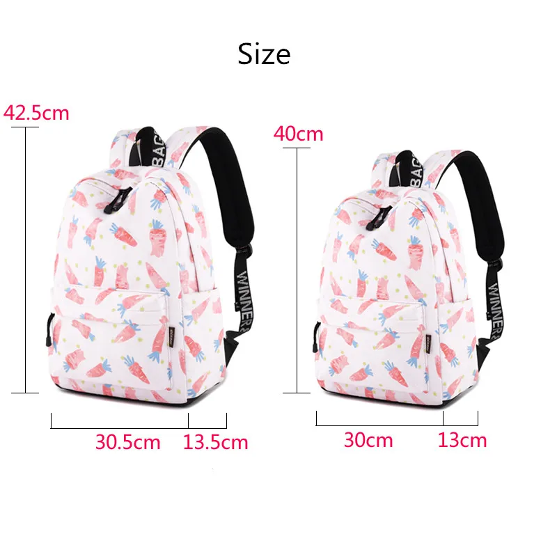 Женский рюкзак WINNER сумка через плечо с принтом в стиле преппи рюкзаки для девочек