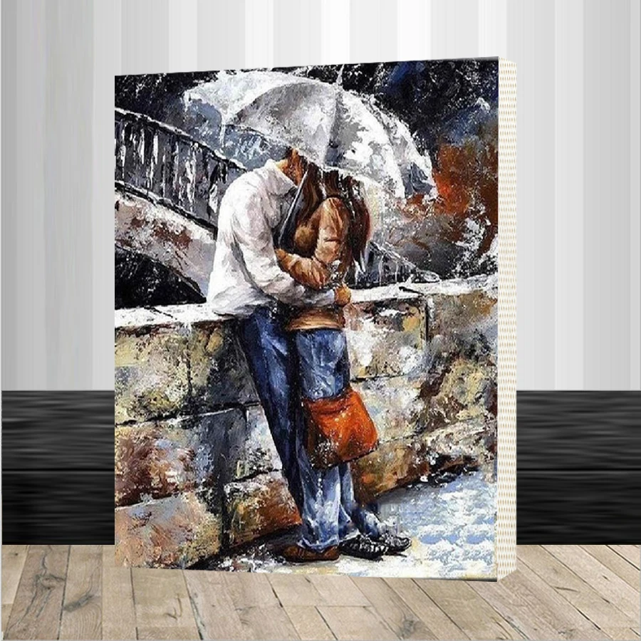 WLDAFEN Romatic lover DIY Painting By Numbers Home Art Wall Figure Pictures For Living Room Modern Decoration Picture Artwork | Дом и сад