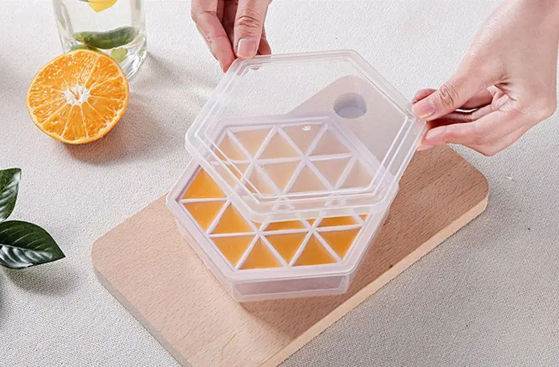Шестигранная креативная форма для льда DIY Форма для изготовления мороженого Форма под лед контейнер домашняя форма для льда кухонные аксессуары с крышкой