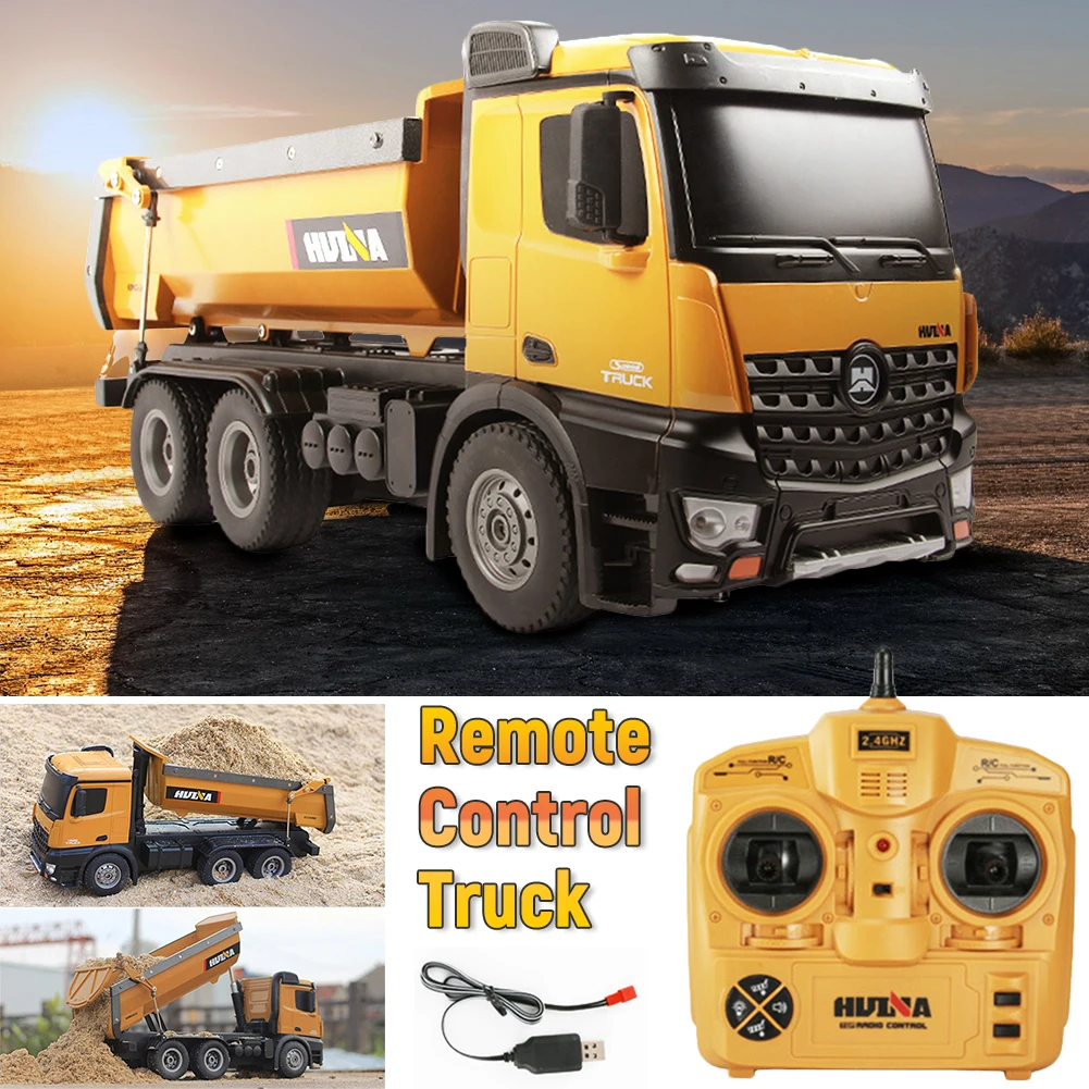 HUINA 1573 1/14 10CH сплав RC самосвал игрушка инженерная конструкция дистанционное управление автомобиль игрушка RTR RC грузовик подарок для мальчиков