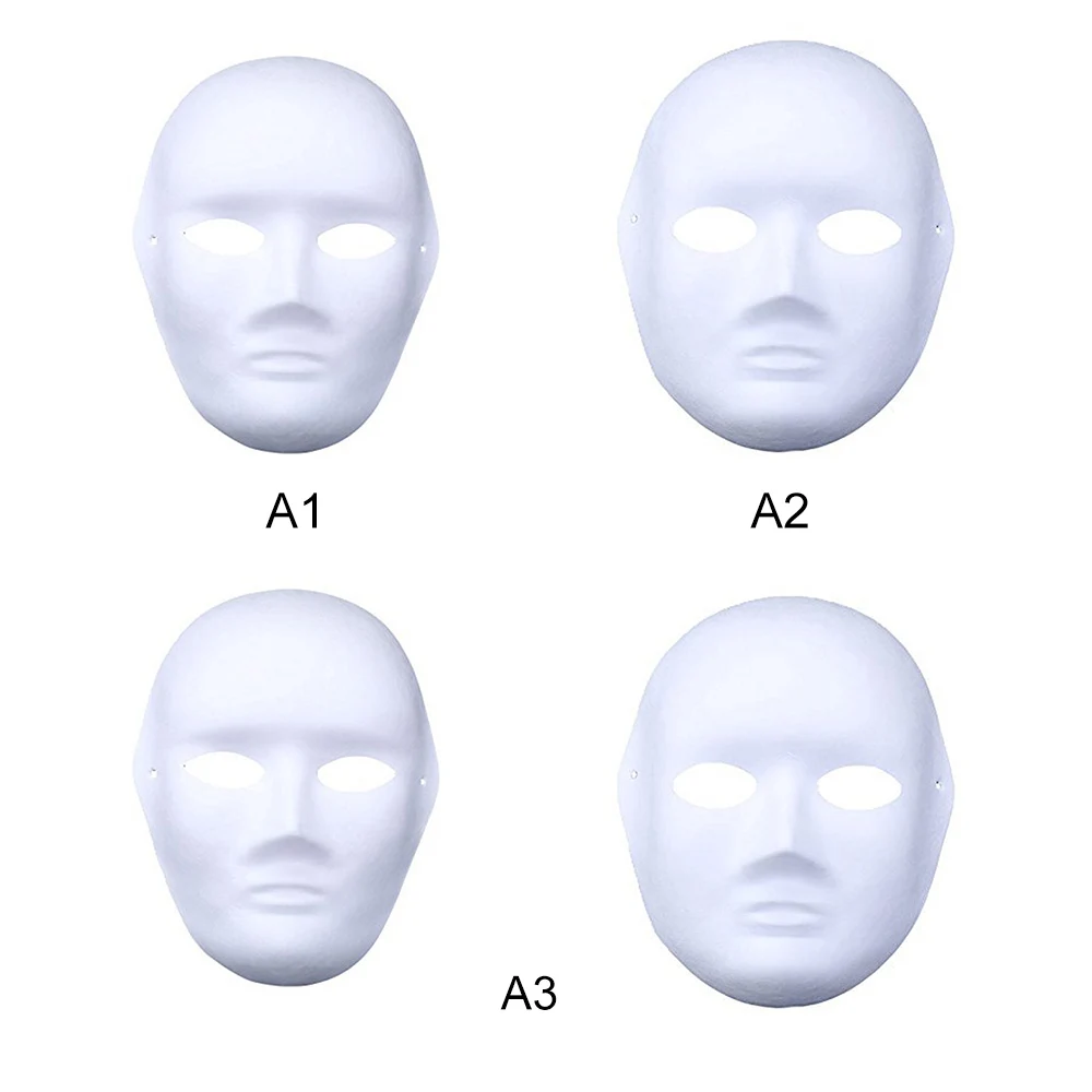 

New 12pcs Children DIY Masquerade Halloween Blank Painting Mask Toy Kids Party Cosplay Mask Toy Paper pulp Blank Masks