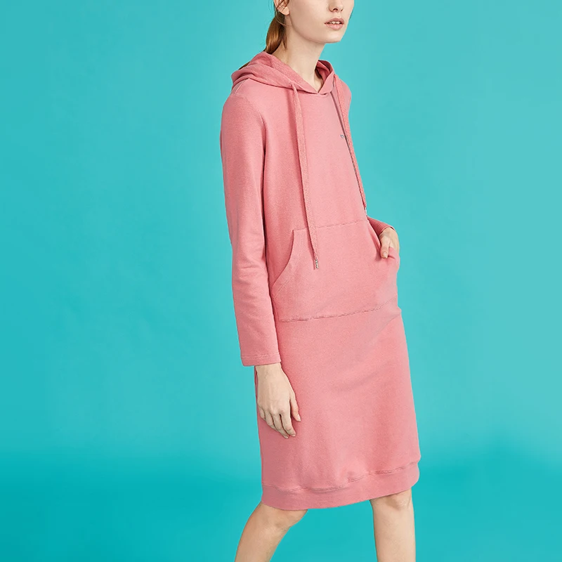 Toyouth New Autumn Long Sweater Dresses for Women Sleeve Pokects Maxi Ladies Dress Cotton H Line Solid Vestidos Mujer|Женские платья| |