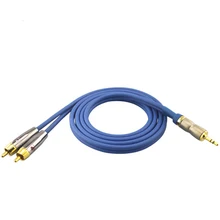 Аудиокабель 3 5 мм Mini Jack to Dual RCA штекер phono male усилитель динамик ПК